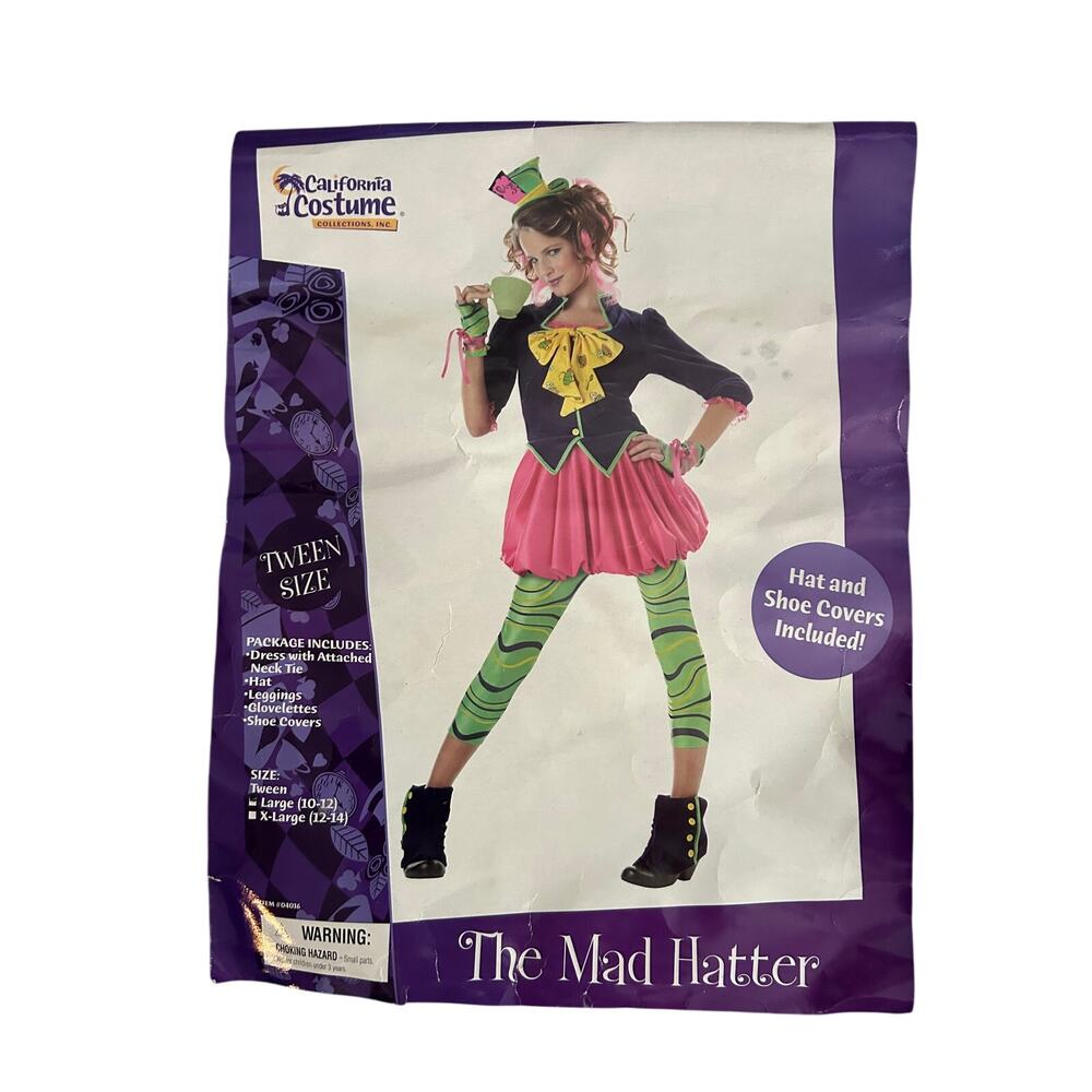 THE MAD HATTER TWEEN COSTUME SIZE LARGE - Picture 2 of 5